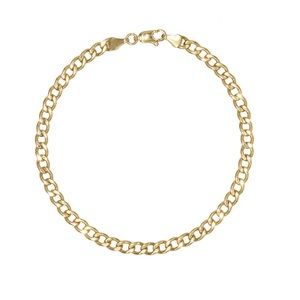 14k Gold Plate Curb Chain Anklet